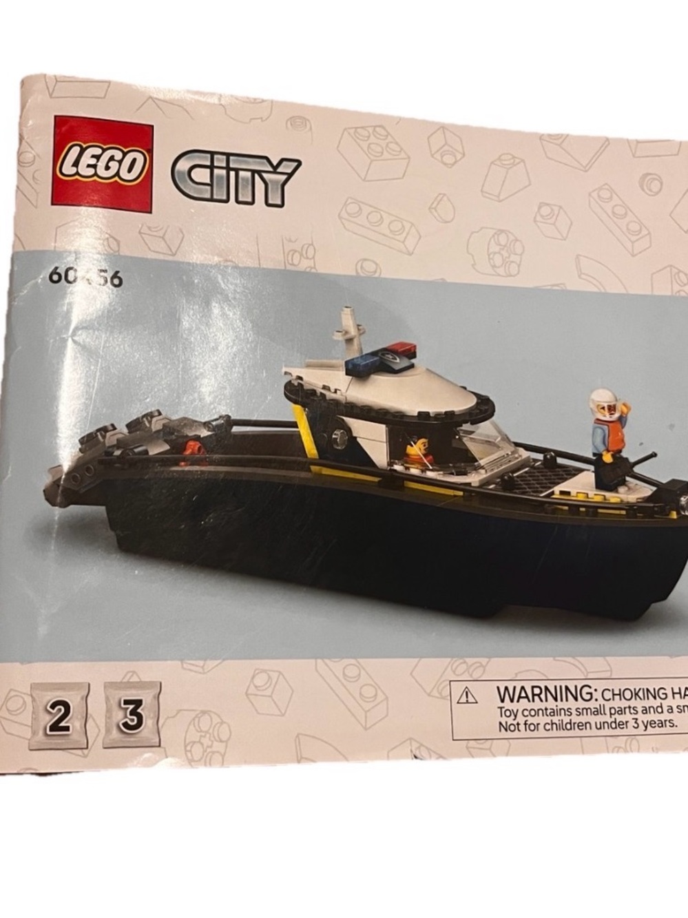 LEGO City Police Patrol Boat Instruction Manual Booklet Set 60056